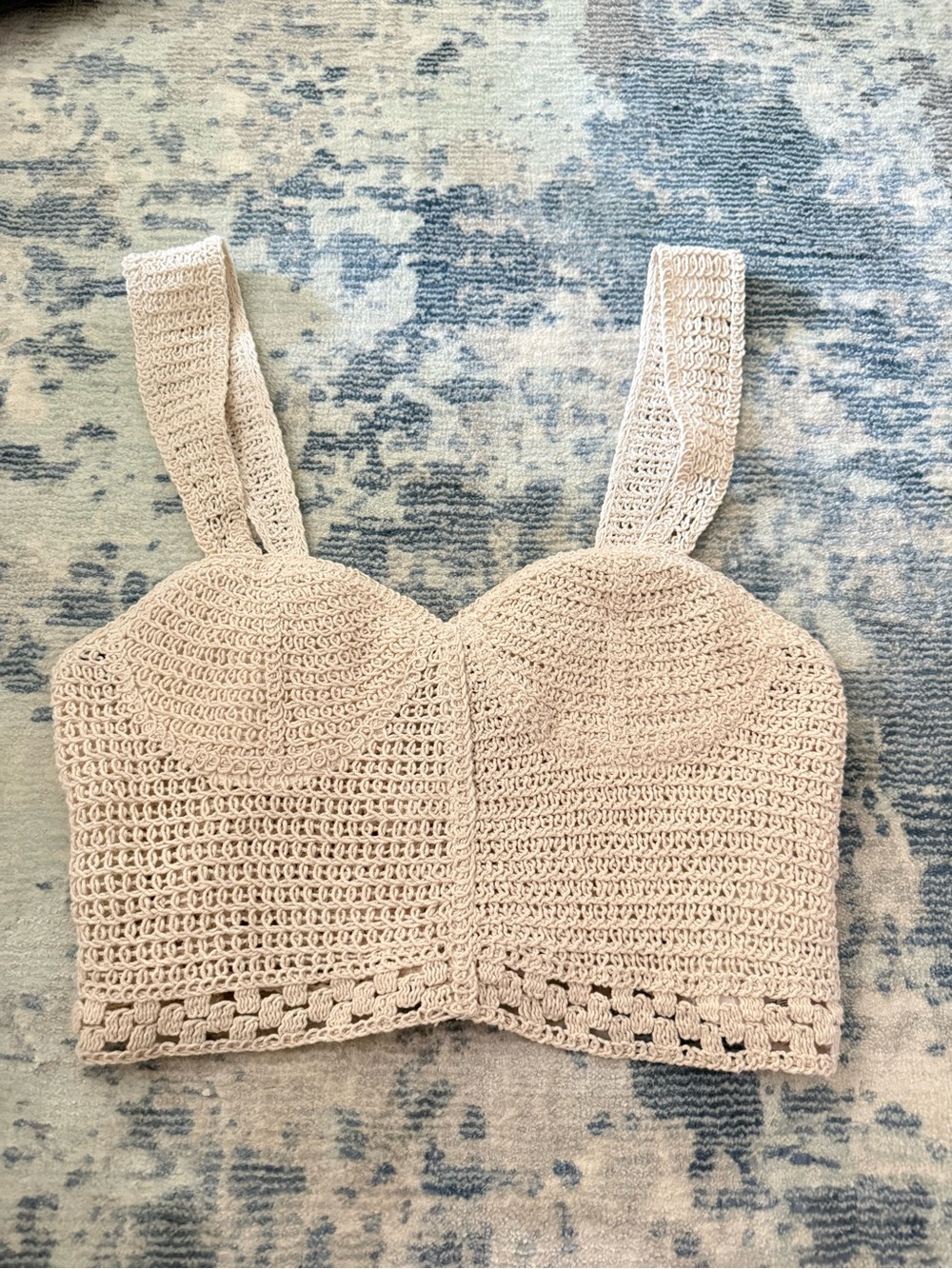 Zara Cream Crochet Tank Top